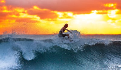 surfer wave sunset the indian ocean 390051 Best Surfing Spots in Costa Rica