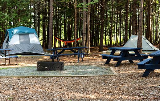 tent site at smugglers den