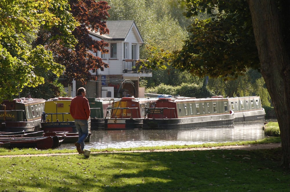 Guildford River Wey Weyside and boats copy