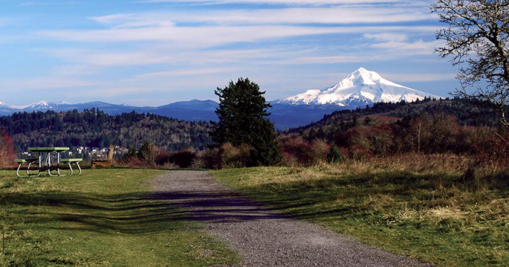 powell butte park mt hood view