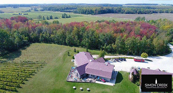 simon creek winery drone tour