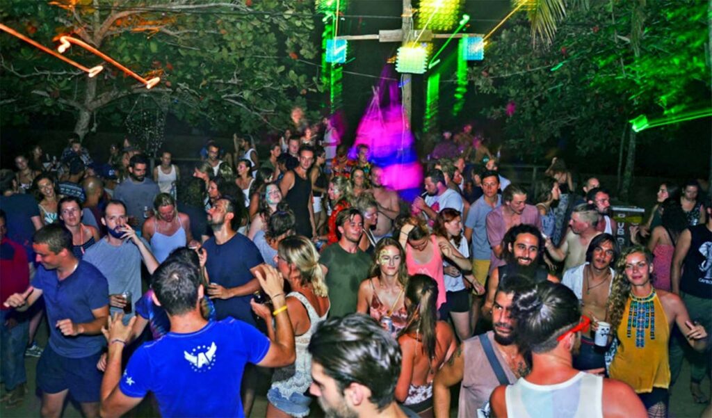 koh rong police beach all night party