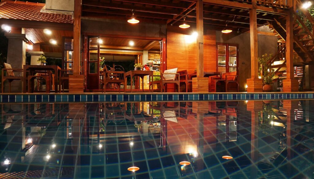 seats near the pool Pai